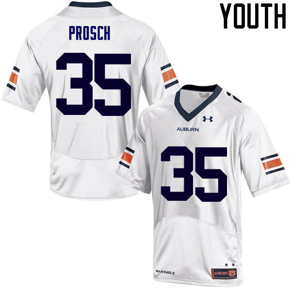 Youth Auburn Tigers #35 Jay Prosch College Football Jerseys Sale-White